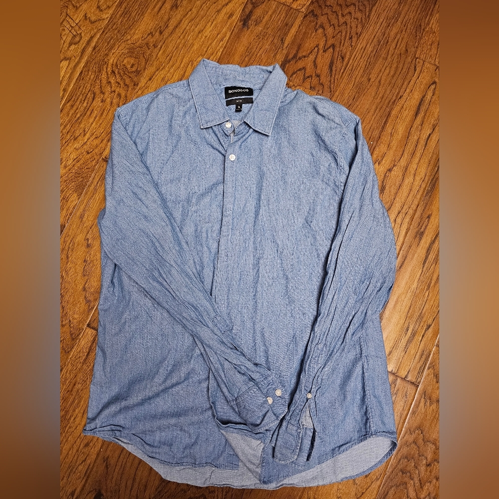 Bonobos long sleeve denim shirt xl